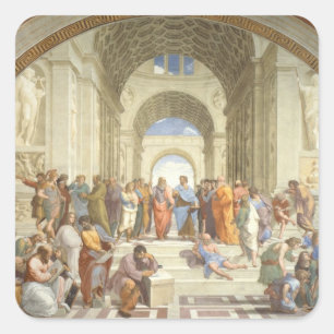 Raphael - School of Athene Vierkante Sticker