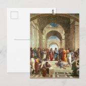 Raphael - School van Athene, beroemd schilderij Briefkaart (Voorkant / Achterkant)