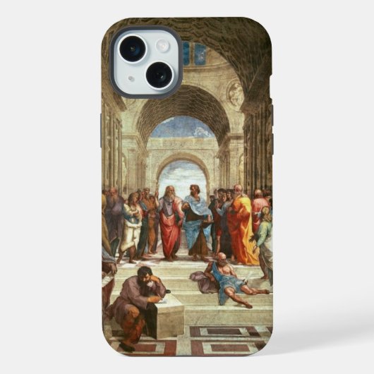 Raphael - School van Athene, beroemd schilderij iPhone Hoesje (Achterkant)