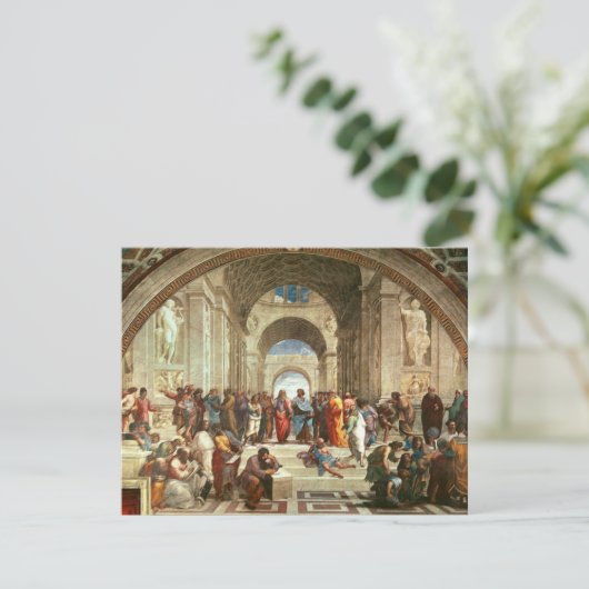 Raphael - School van Athene, fijne kunstschilderin Kaart (Staand voorkant)