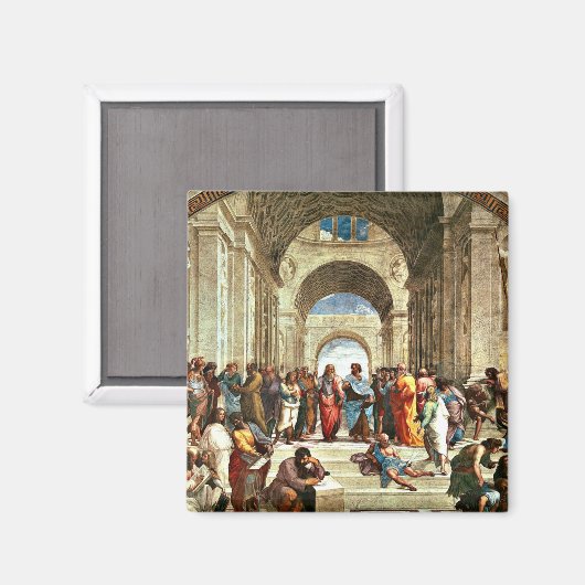 Raphael: School van Athene schilderij Magneet (Voorkant / Achterkant)