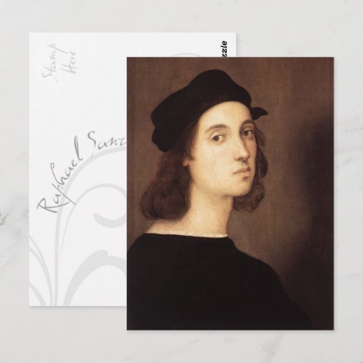 Raphael Self-Portrait briefkaart (Voorkant / Achterkant)