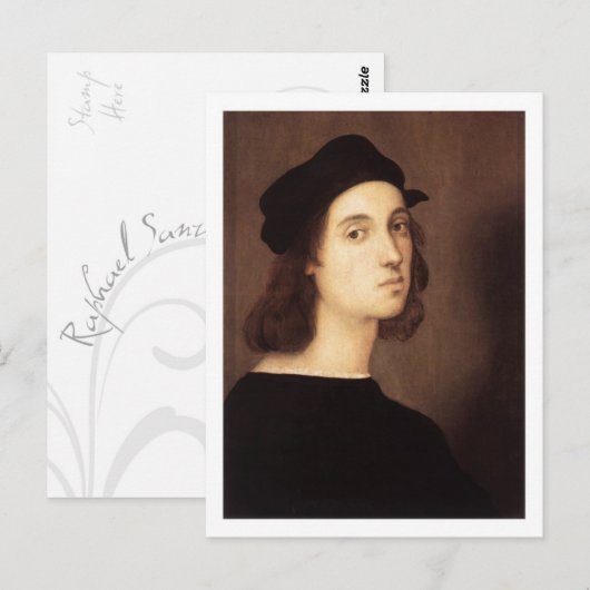Raphael Self-Portrait briefkaart (Voorkant / Achterkant)