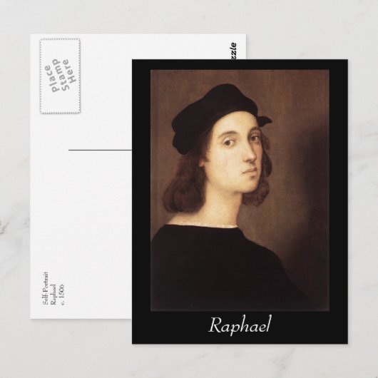 Raphael - Self-Portrait Postcrd Briefkaart (Voorkant / Achterkant)