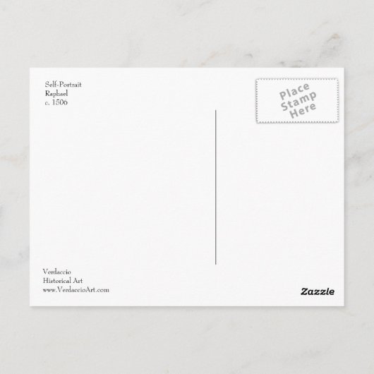 Raphael - Self-Portrait Postcrd Briefkaart (Achterkant)
