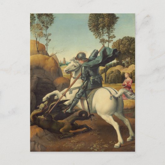 Raphael - Sint Joris en de Draak Briefkaart (Voorkant)