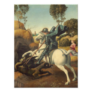 Raphael - Sint Joris en de Draak Foto Afdruk