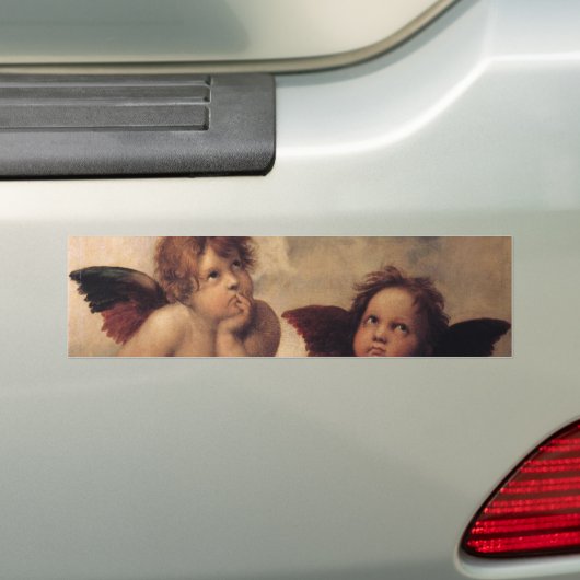 Raphael, Sistine Cherub Bumpersticker (Op auto)