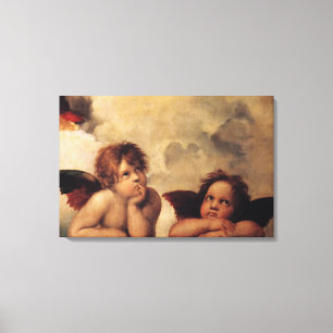 Raphael, Sistine Cherub Canvas Afdruk