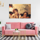 Raphael, Sistine Cherub Canvas Afdruk (Insitu (Woonkamer))