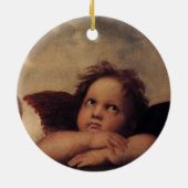 Raphael, Sistine Cherub Keramisch Ornament (Achterkant)