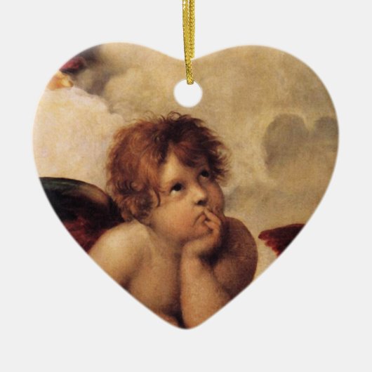 Raphael, Sistine Cherub Keramisch Ornament (Voorkant)