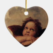Raphael, Sistine Cherub Keramisch Ornament (Achterkant)