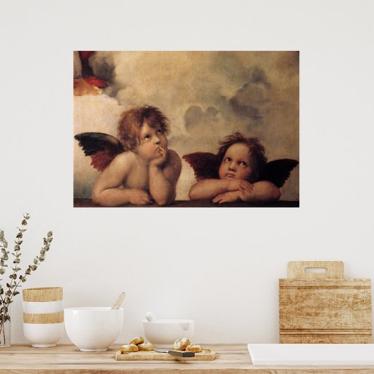 Raphael, Sistine Cherub Poster (Keuken)