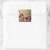 Raphael, Sistine Cherub Vierkante Sticker (Tas)