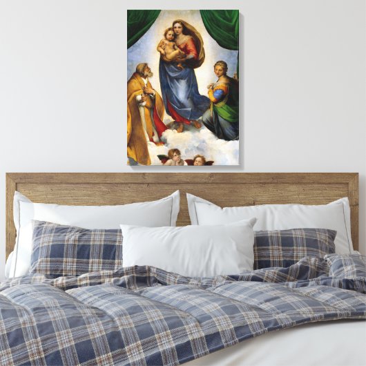 Raphael Sistine Madonna Canvas Afdruk (Insitu (Slaapkamer))