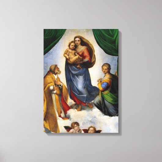 Raphael Sistine Madonna Canvas Afdruk (Voorkant)