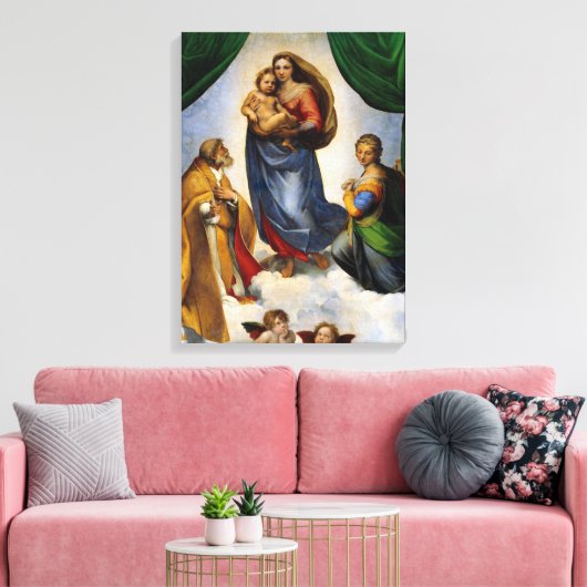 Raphael Sistine Madonna Canvas Afdruk (Insitu (Woonkamer))