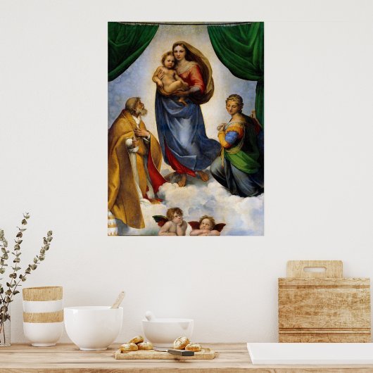 Raphael Sistine Madonna Poster (Keuken)
