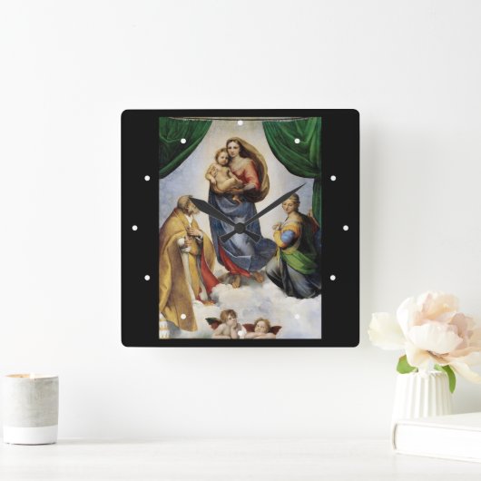 Raphael , Sistine Madonna Vierkante Klok (Huis)