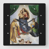 Raphael , Sistine Madonna Vierkante Klok (Voorkant)
