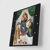 Raphael , Sistine Madonna Vierkante Klok (Hoek)