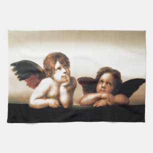Raphael Sistine Madonnas Cherub Versie 2 Theedoek