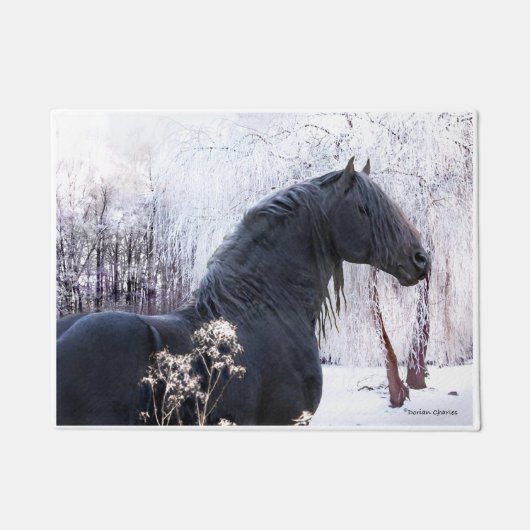 "Raphael & Snowy Trees" Deurmat (Voorkant)