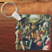 Raphael Spasimo Christ valt onder het kruis Kunst Sleutelhanger (Voorkant)