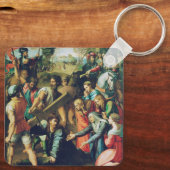 Raphael Spasimo Christ valt onder het kruis Kunst Sleutelhanger (Achterkant)