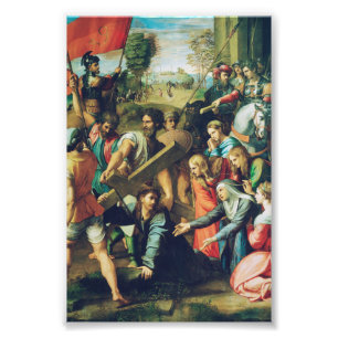 Raphael Spasimo Christ Valt Onder Kruis Kunst Foto Afdruk