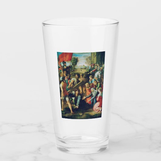 Raphael Spasimo Christ Valt Onder Kruis Kunst Glas (Voorkant)