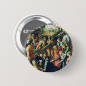 Raphael Spasimo Christ Valt Onder Kruis Kunst Ronde Button 5,7 Cm (Voorkant /achterkant)