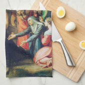 Raphael Spasimo Christ Valt Onder Kruis Kunst Theedoek (Quarter Fold)