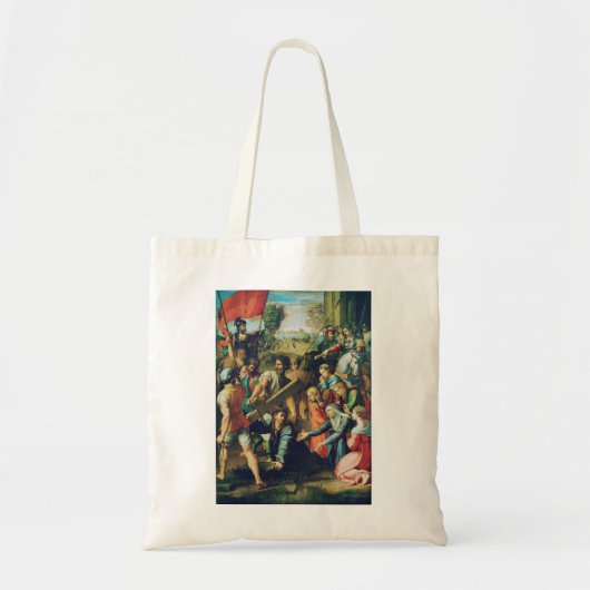 Raphael Spasimo Christ Valt Onder Kruis Kunst Tote Bag (Voorkant)