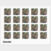Raphael Spasimo Christ Valt Onder Kruis Kunst Vierkante Sticker (Vel)