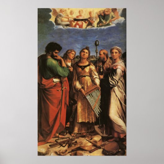 Raphael - Sts Cecilia, Paul, John Evangelist, Mar. Poster (Voorkant)