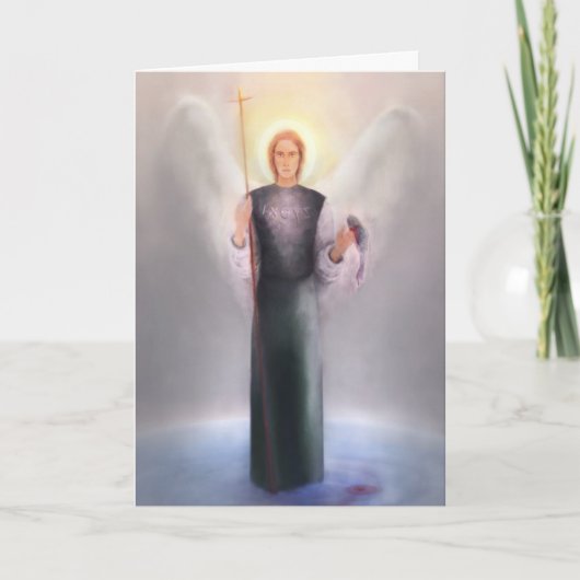 Raphael van heilige met gedicht en Heilige Schrift Kaart (Voorkant)