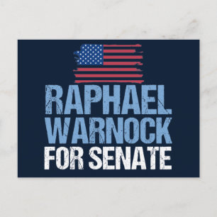 Raphael Warnock voor de Georgische verkiezingen va Briefkaart