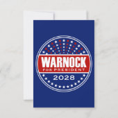 Raphael Warnock voor President 2028 (Achterkant)
