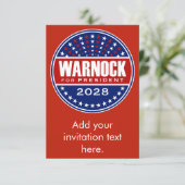 Raphael Warnock voor President 2028 (Staand voorkant)
