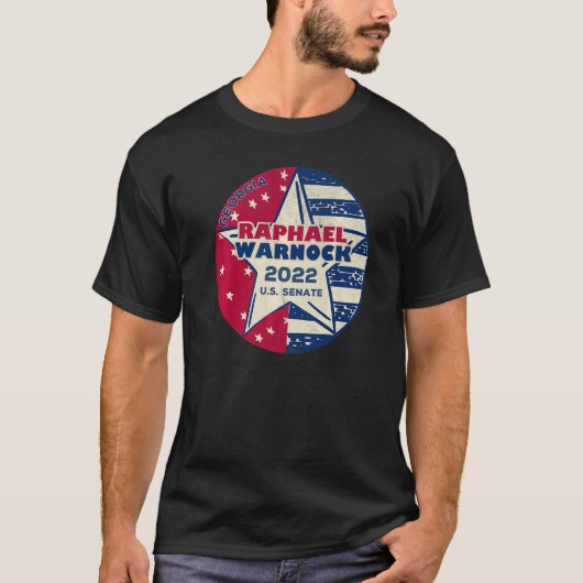 Raphael Warnock voor Senator 2022 Democratic Georg T-shirt (Voorkant)