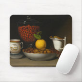 Raphaelle Peale - Stilleven - aardbeien, noten, Muismat (Met muis)