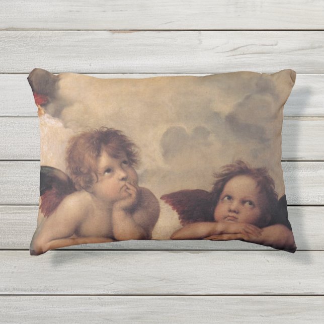 Raphaels Angels Fine Art Outdoor Pillow Buitenkussen (Voorkant)