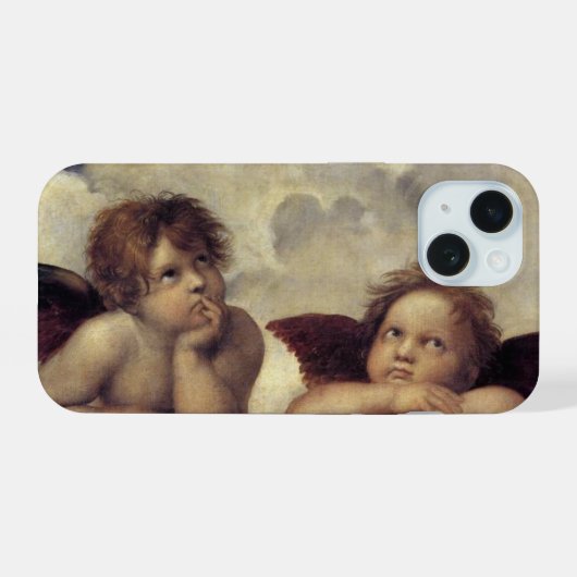 Raphaëls Angels iPhone 15 Case (Achterkant horizontaal)