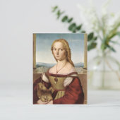 Raphaëls dame met een Unicorn-Briefkaart Briefkaart (Staand voorkant)