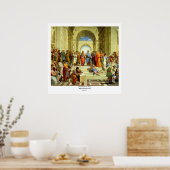 Raphaëls 'De School of Athene' Detail ongeveer 151 Poster (Keuken)