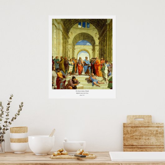 Raphaëls 'De School of Athene' Detail ongeveer 151 Poster (Keuken)
