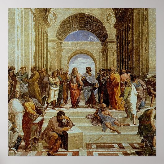 Raphaëls 'De School of Athene' Detail ongeveer 151 Poster (Voorkant)