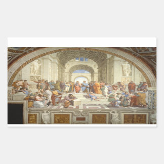 Raphael's De School van Athene Rechthoekige Sticker